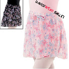 Printed Mesh Mock Wrap Ballet Dress Dance Skirt